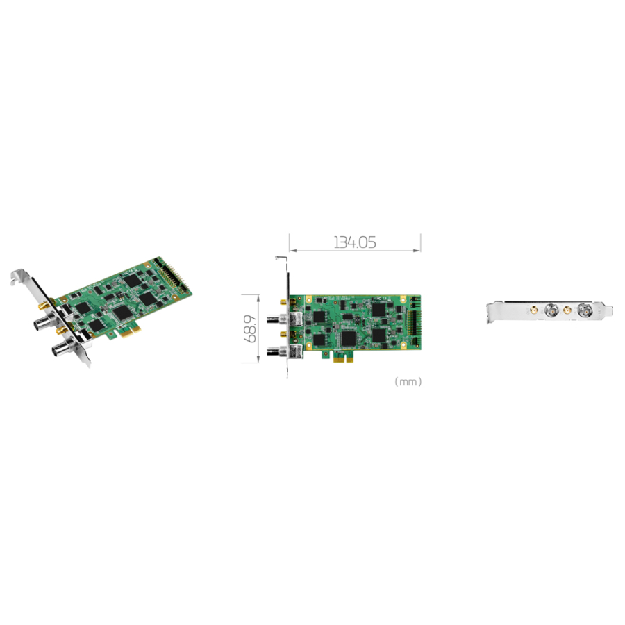 SC550N2-L SDI Low Profile PCIe Dual Channel 3G-SDI Video Input/Output Card