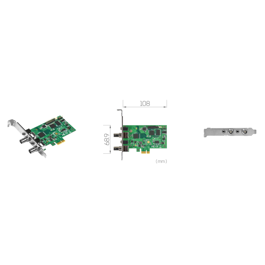 SC5A0N1-L SDI PCIe SDI Capture Card with SDI Loop Through and Hardware Compression
