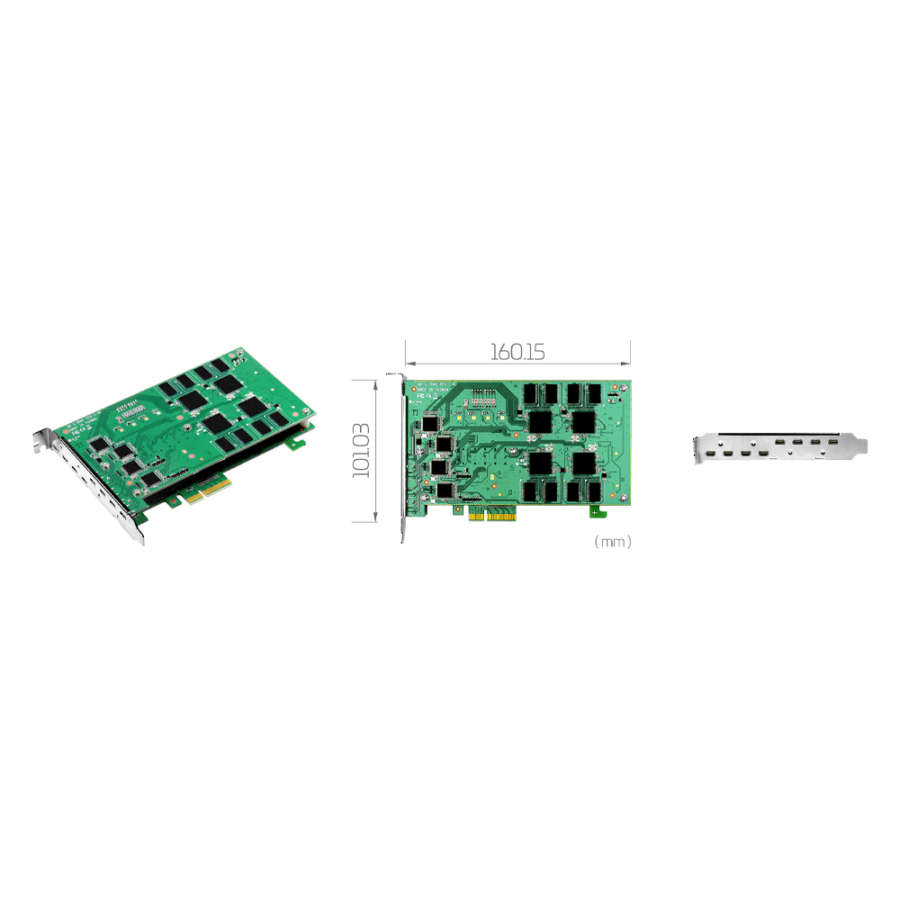 SC5C0N8 HDMI PCIe 8-ch UXGA/1080P60 HDMI Frame Grabber with Hardware Encoder