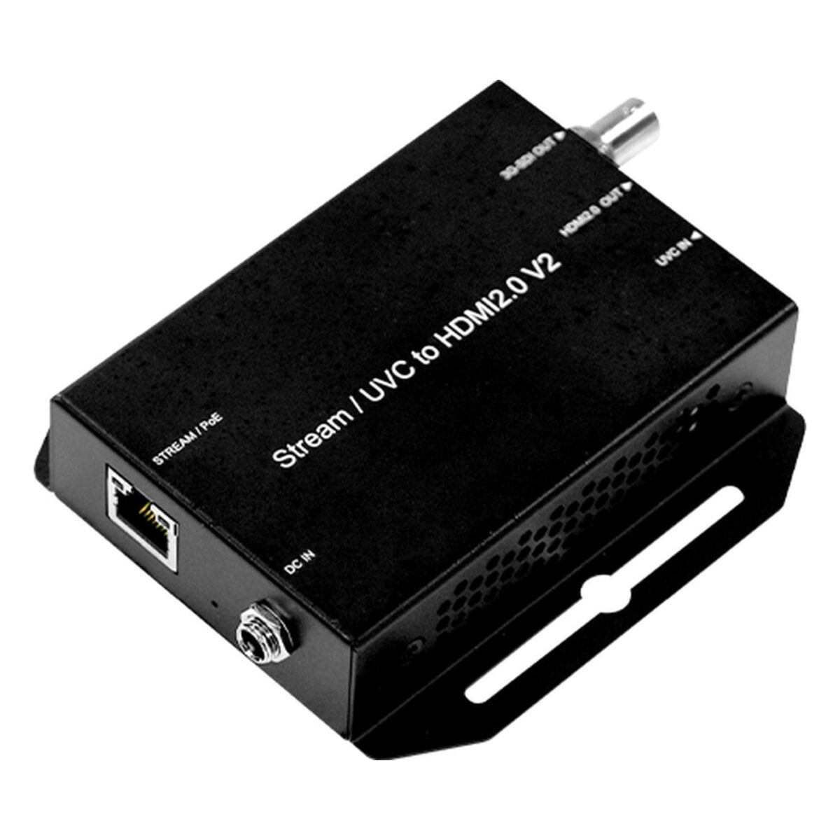 Yuan SC6E0N1 IP/UVC to HDMI2.0 V2 IP video decoder, angled view
