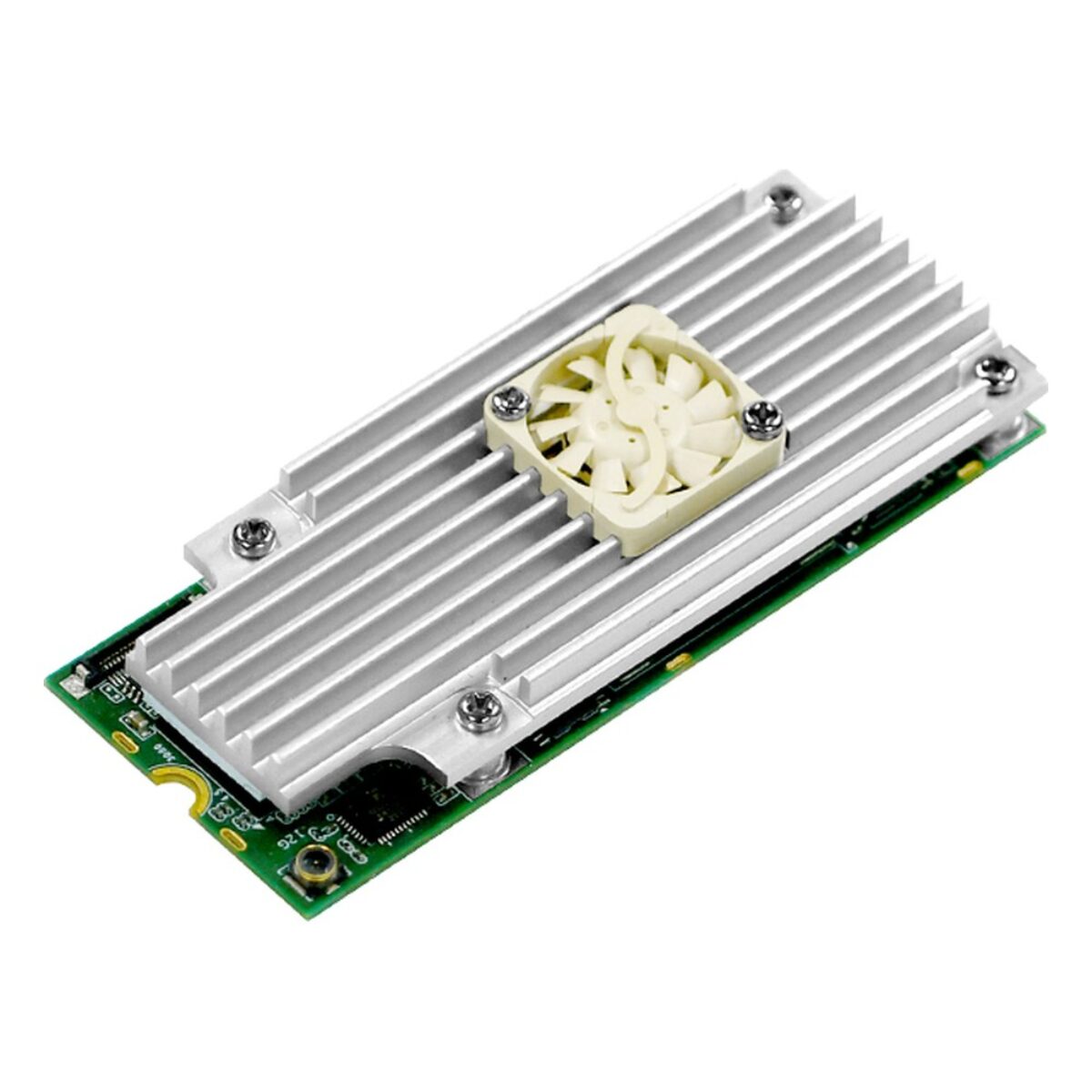 Yuan SC710N1 M2 12G-SDI / HDMI2.0 capture card, angled view