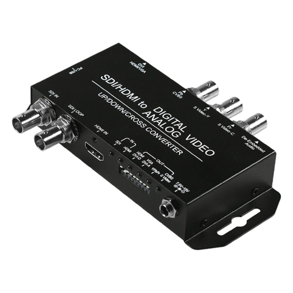 Yuan SDI/HDMI to Multi broadcast video converter, angled view