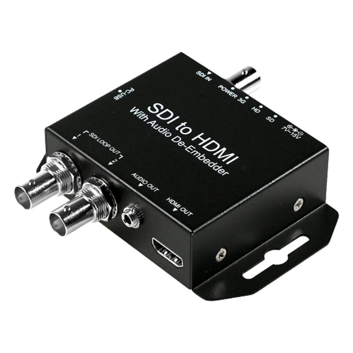Yuan SDI to HDMI Audio De-Embedder audio De-Embedder, angled view