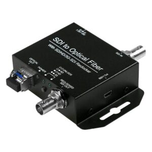 Yuan SDI to Optical Fiber SDI fiber extender, angled view