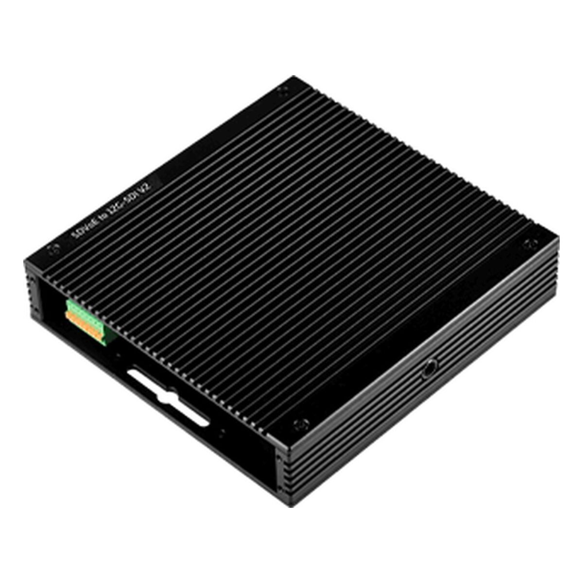 Yuan SDVoE to 12G-SDI V2 SDVoE receiver, angled view