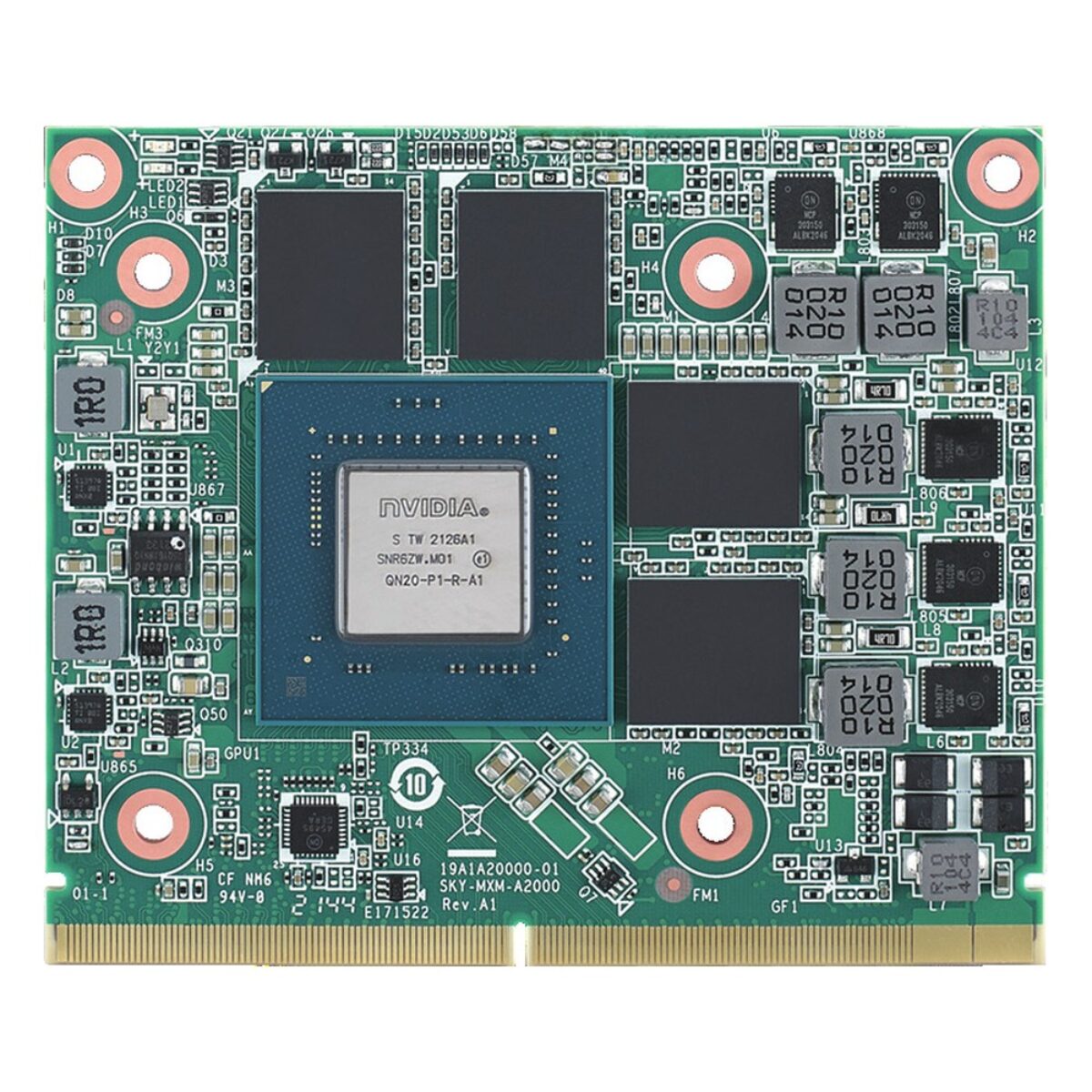 Advantech SKY-MXM-A1000 NVIDIA RTX A1000 Embedded MXM GPU module, component side