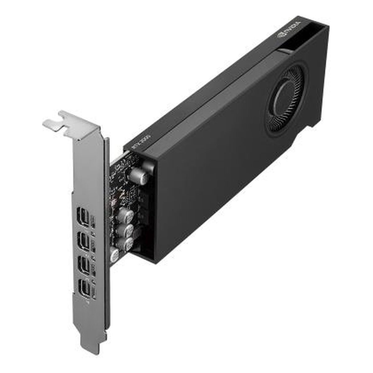 Advantech SKY-QUAD-2000EA-16 NVIDIA RTX 2000E Ada workstation graphics card, angled view