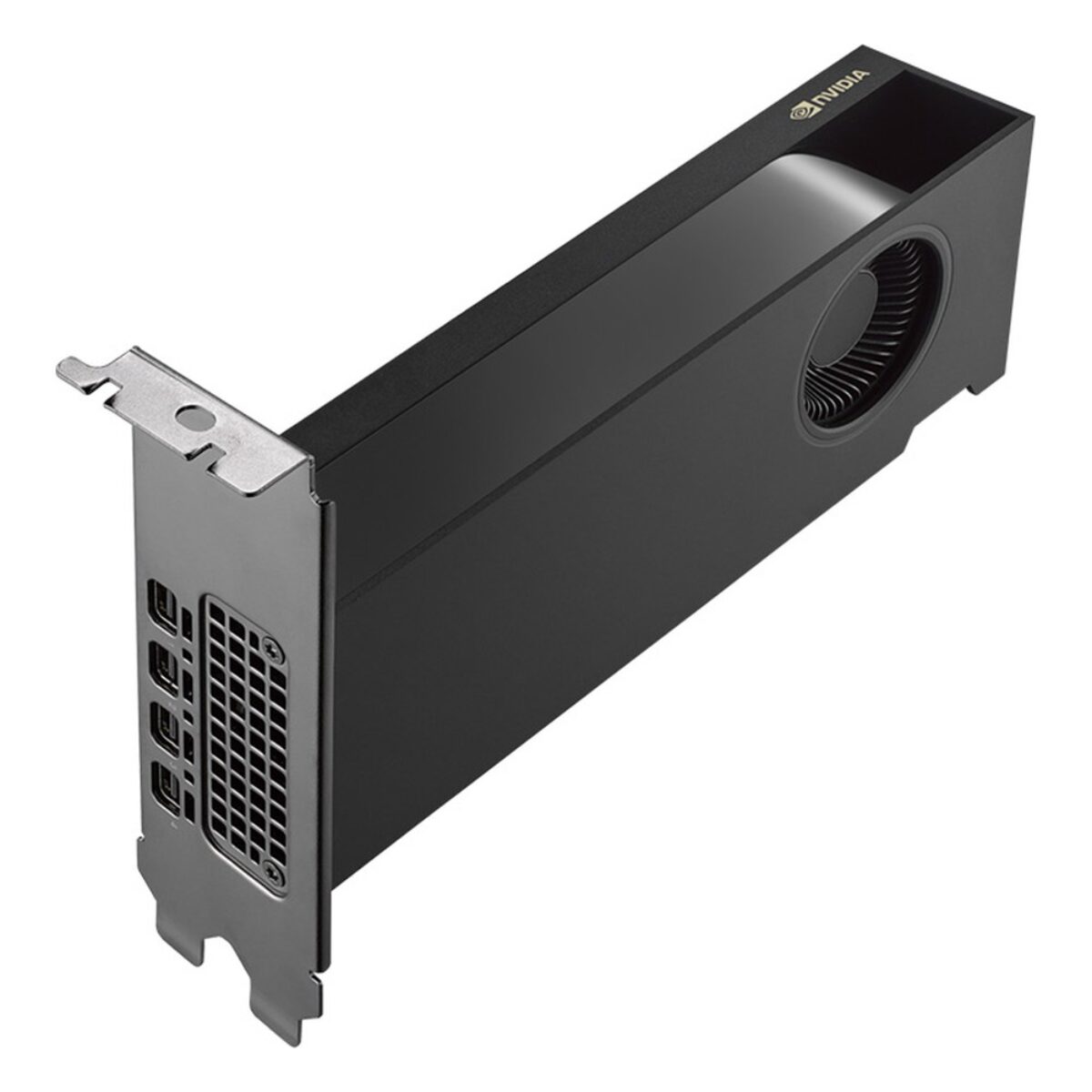 Advantech SKY-QUAD-A2000E12B NVIDIA RTX A2000 workstation graphics card, angled view