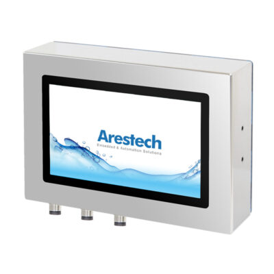 TPM-3610PW 10.1″ PCAP Widescreen Stainless Steel Touch Monitor with IP66/IP69K Sealing and M12 Connectors