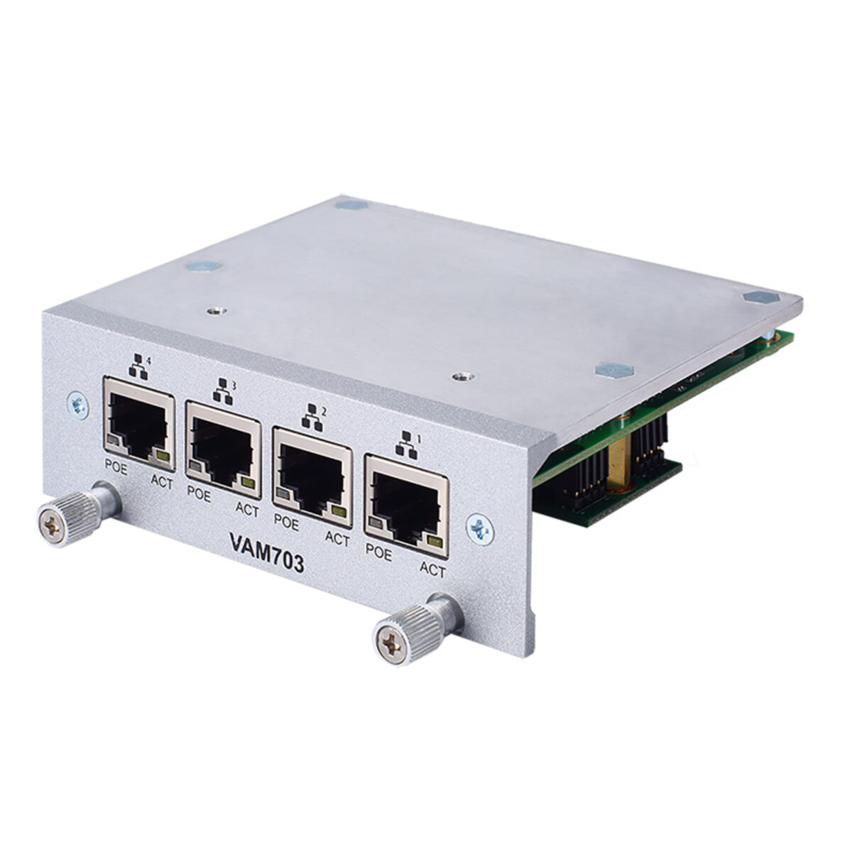 Axiomtek VAM703 4x RJ-45 Gigabit PoE/PoE+ tBOX Expansion Module