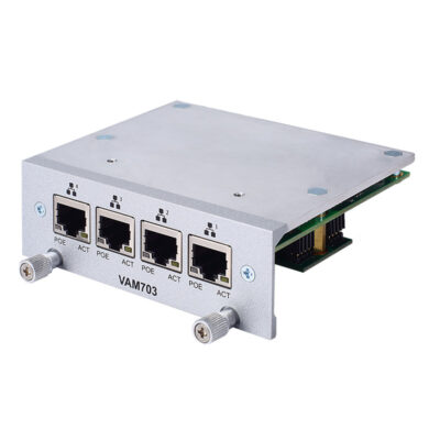 VAM703 4x RJ-45 Gigabit PoE/PoE+ tBOX Expansion Module