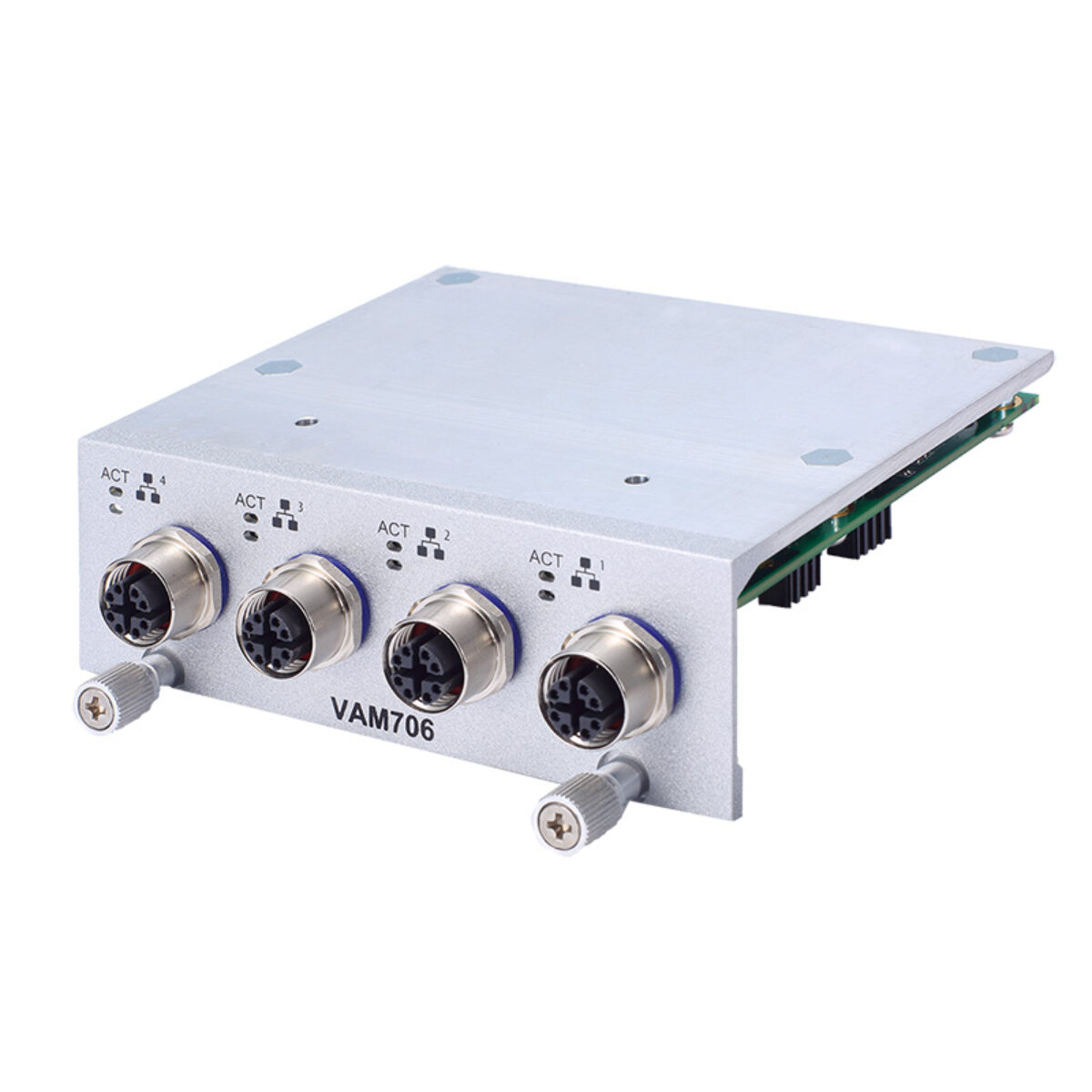 Axiomtek VAM606 4x M12 X-coded GbE LAN tBOX Expansion Module