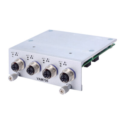VAM706 4x M12 X-coded GbE LAN tBOX Expansion Module