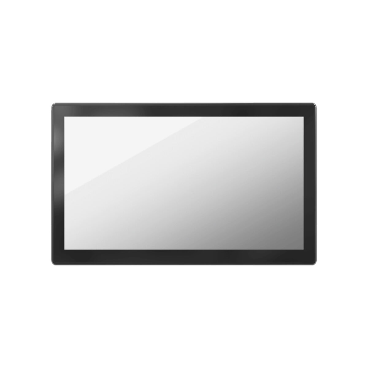 Premio VIO-W224-PC100-EHL panel PC, front view of the 23.8-inch widescreen touchscreen