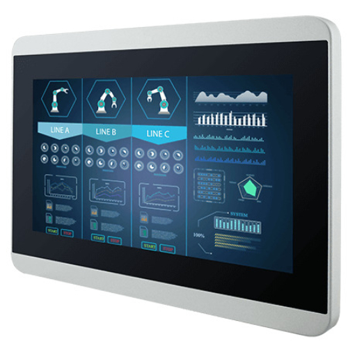 W07L100-GST1 7″ MIL-STD IP65 Industrial Display with M12 Waterproof Connectors