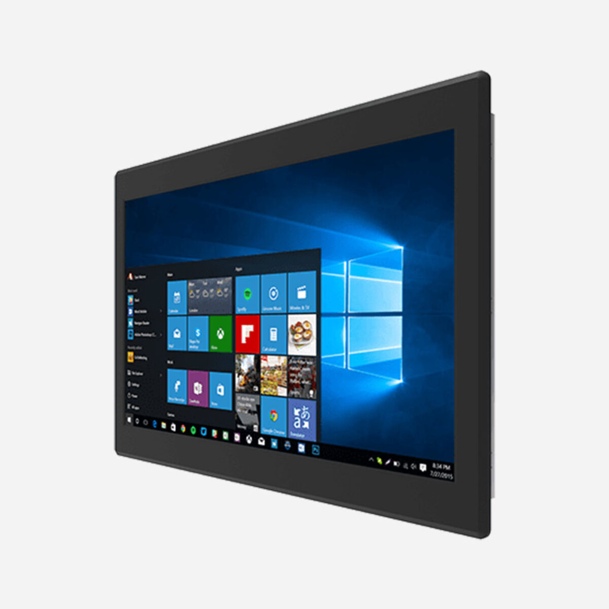 Winmate W22IT3S-IPA3 panel PC, angled front view of the 21.5-inch widescreen display