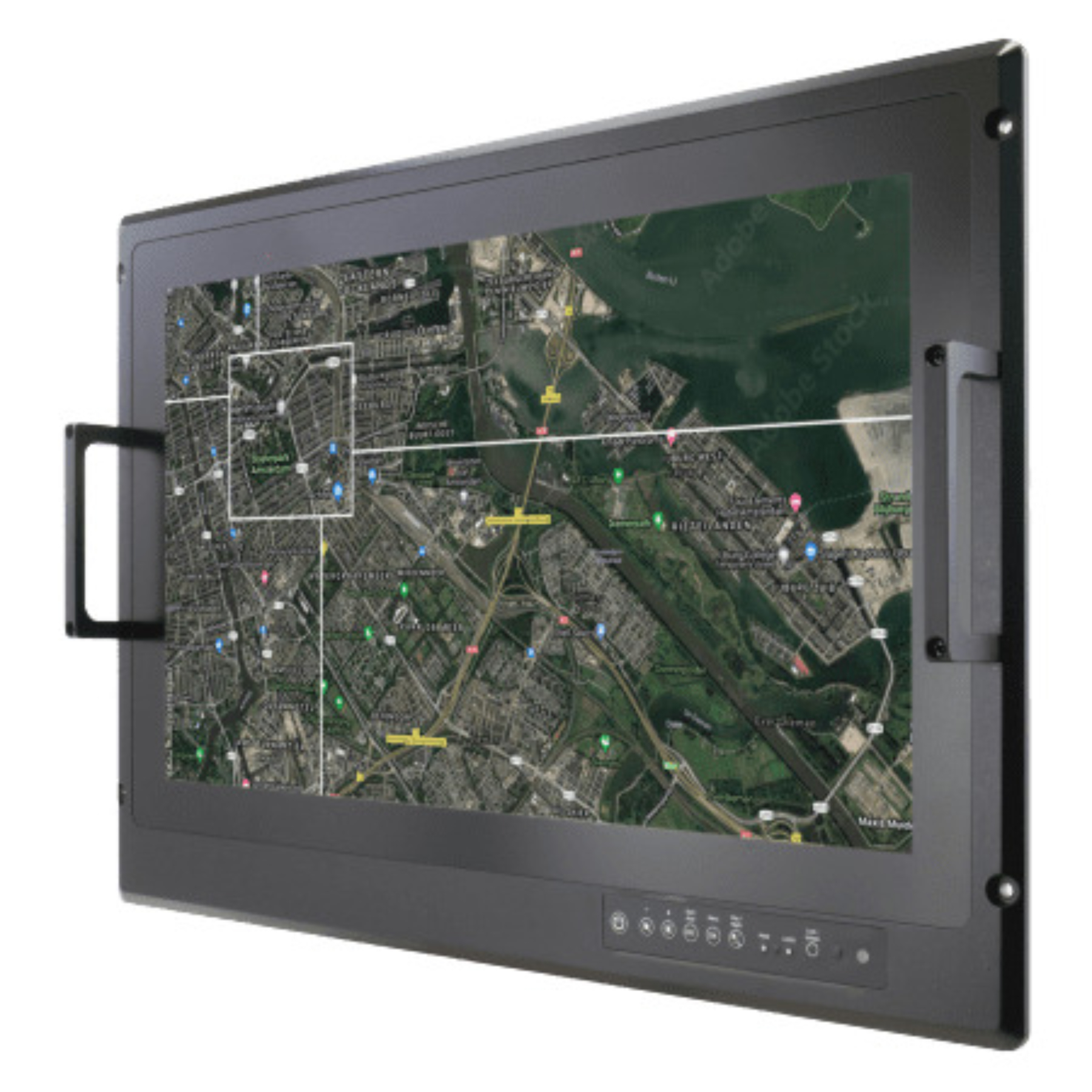 Military Box Rackmount Monitor W24L100-MLA2FP : 23.8″ FHD Rack Mount Military LCD Touch Monitor ...