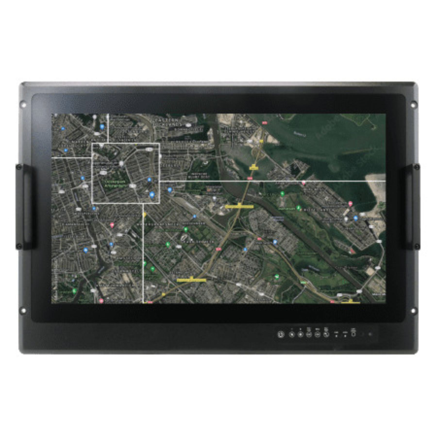 Military Box Rackmount Monitor W24L100-MLA2FP : 23.8″ FHD Rack Mount Military LCD Touch Monitor ...