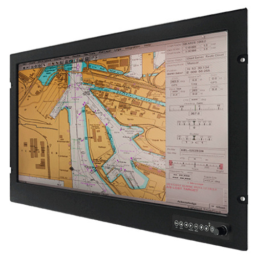 W24L100-MRA1HB 24″ Sunlight Readable Panel Mount LCD Marine Monitor with DNVGL/IEC60945
