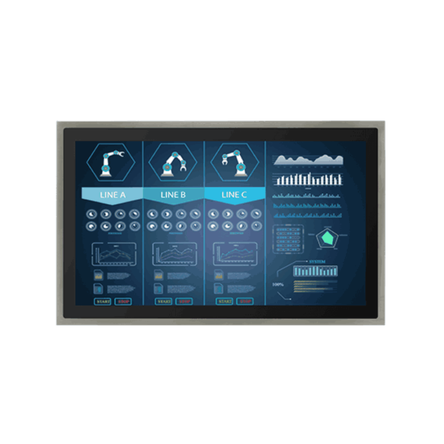 W24L100-SPA269 23.8″ IP69K Stainless Steel Monitor with Touch Control