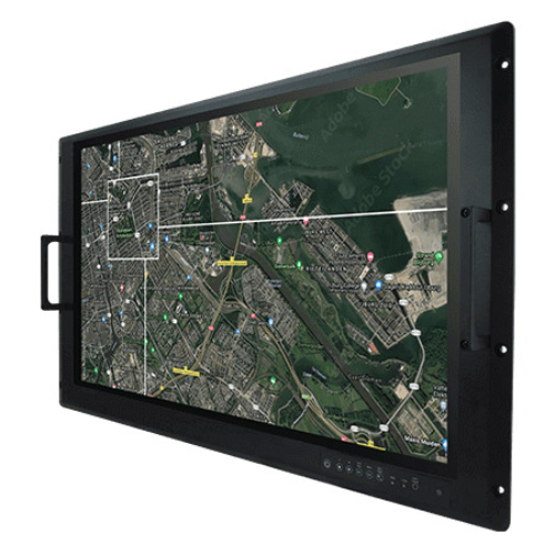 W32L100-MLA3FP 32″ FHD Rack Mount Military Touch Monitor