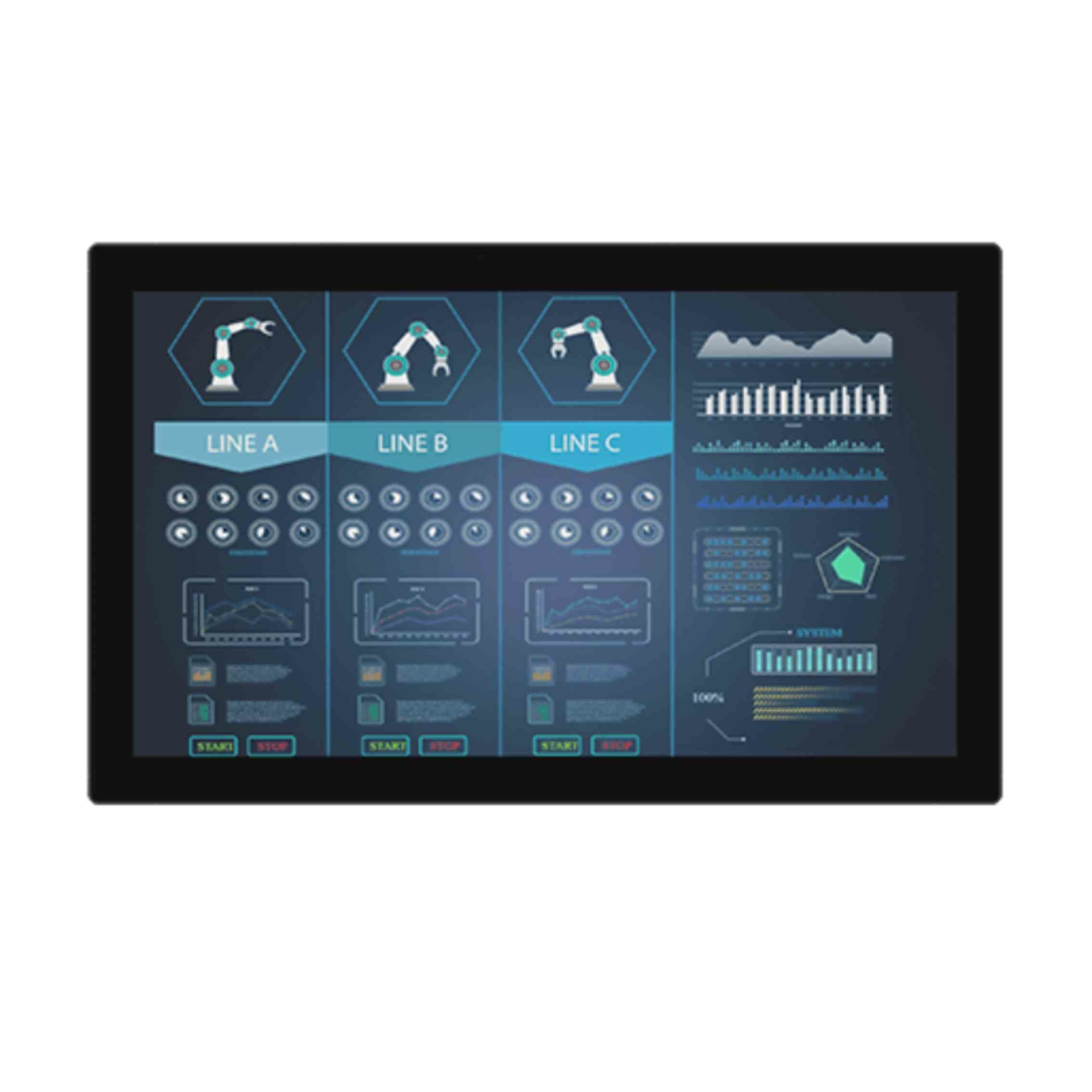 W32L100-PCA4OD : 32″ High Bright Large Format Outdoor FHD PCAP Touch ...