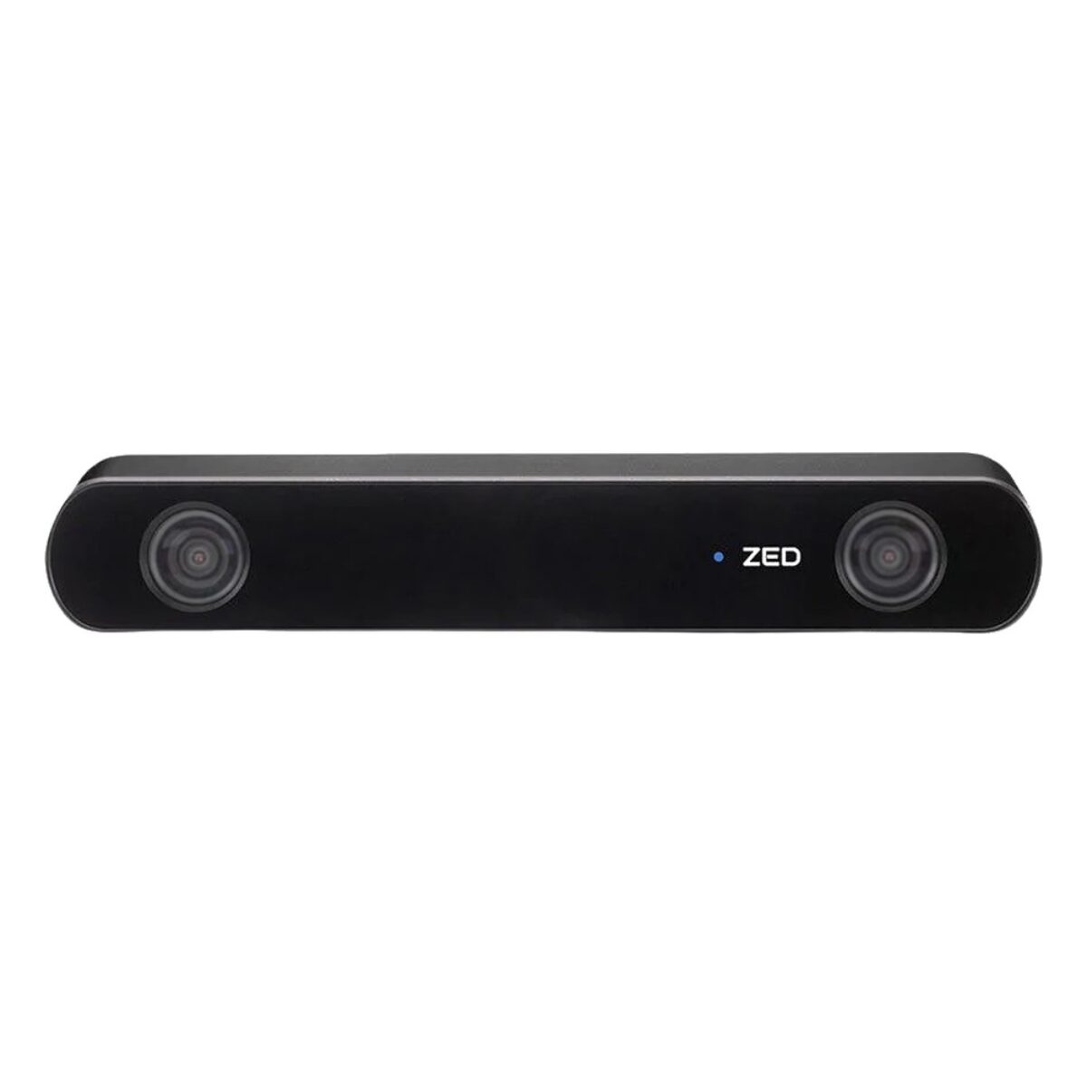 Stereolabs ZED 2i stereo camera, straight-on front view of the twin lenses