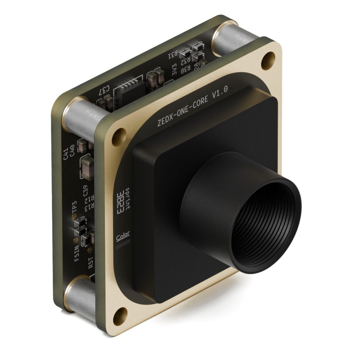 Stereolabs ZED X One Core board-level camera, front view of the lens mount with no lens fitted