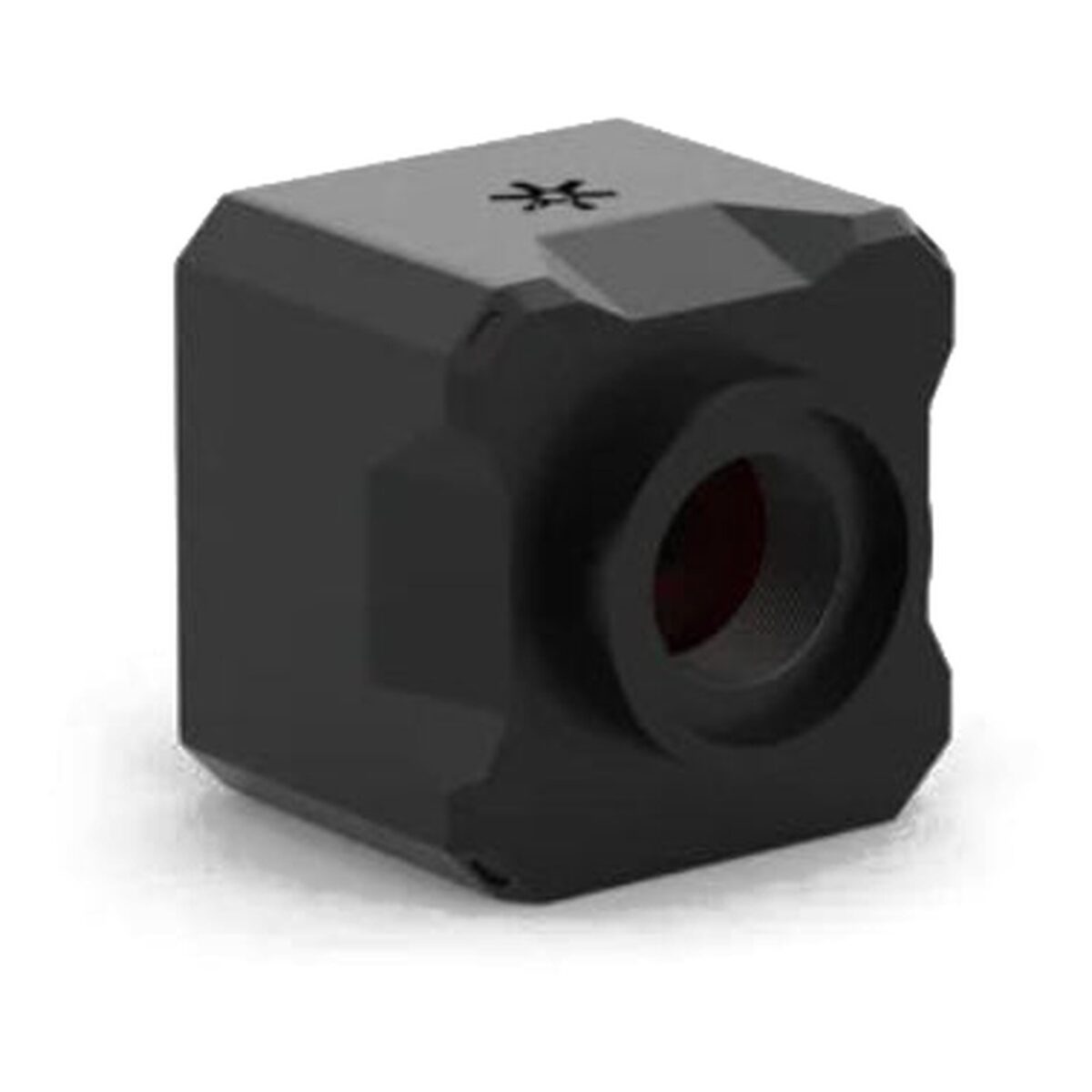 Stereolabs ZED X One GS monocular camera, front view of the housing with no lens fitted