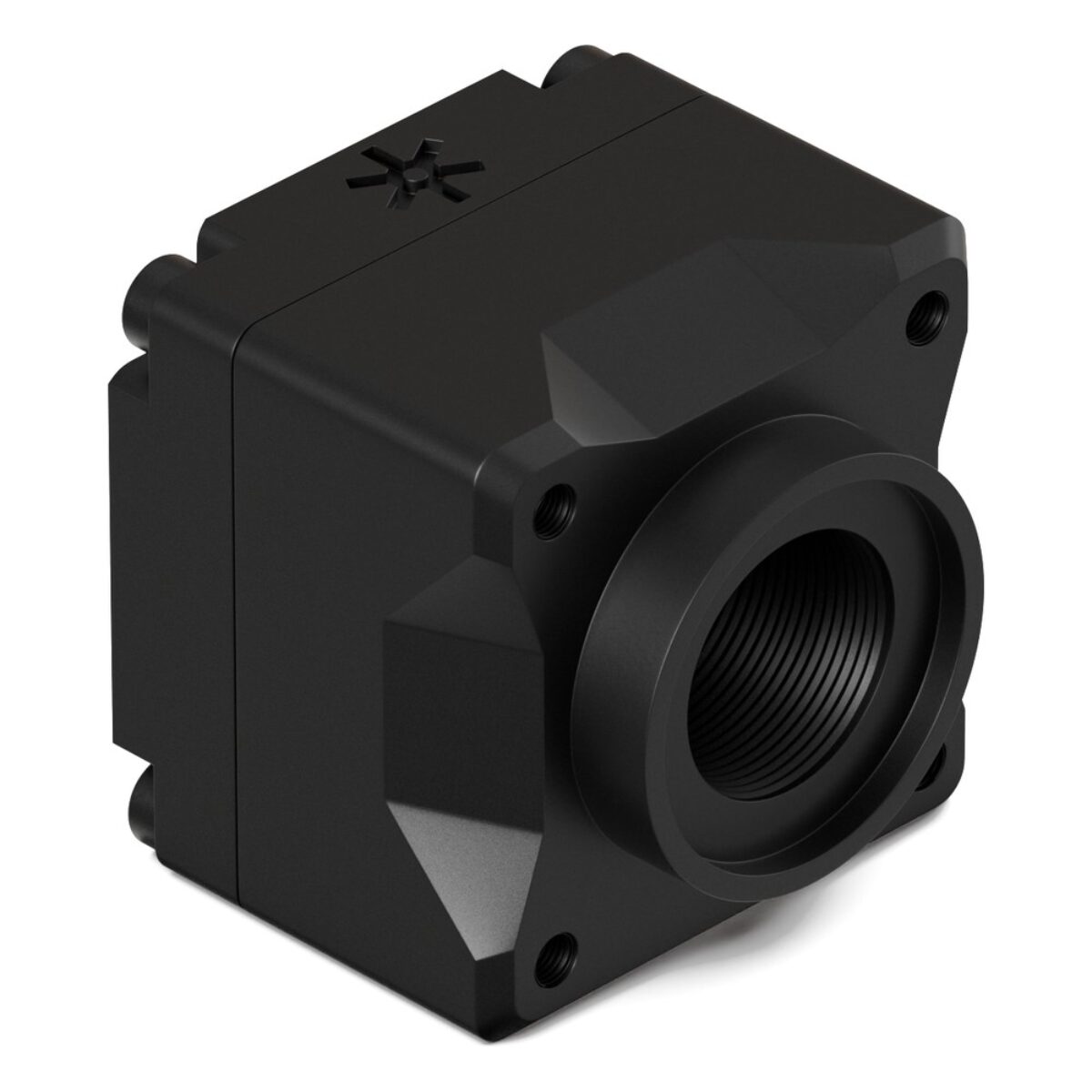 Stereolabs ZED X One S compact monocular camera, front view of the lens mount with no lens fitted