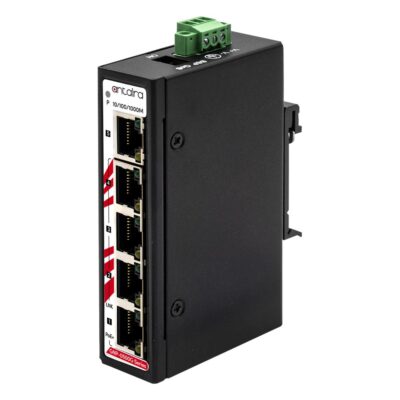 GNP-0500G 5-Port Gigabit Unmanaged Industrial Ethernet Switch with 4x PoE+ (90W) and -40 to 75 °C