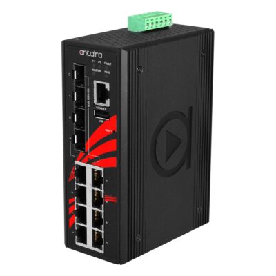 LMP-1204G-SFP 12-Port Gigabit Managed Industrial Ethernet Switch with 8x PoE+, 4x SFP and -40 to 75 °C
