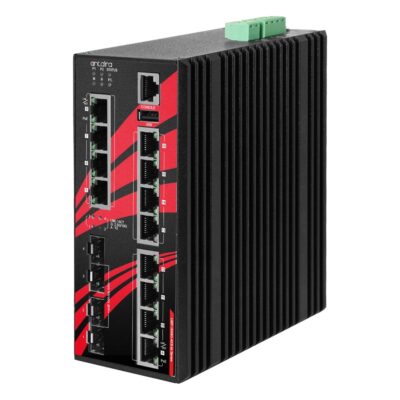 LMP-1604G-4XS-bt 16-Port 10G Layer 3 Managed Switch with 12x PoE++ (360W), 4x 10G SFP+ and -40 to 75 °C