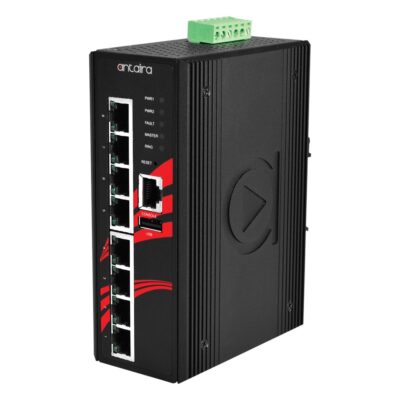 LMX-0800G 8-Port Gigabit Managed Industrial Ethernet Switch with -40 to 75 °C