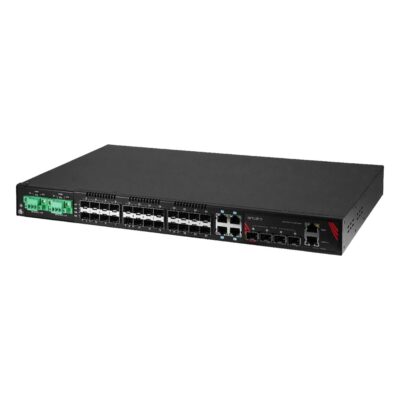 LMX-3228G-10G-SFP 32-Port 10G Managed Rackmount Industrial Switch with 24x SFP, 4x 10G SFP+ and Dual DC Power