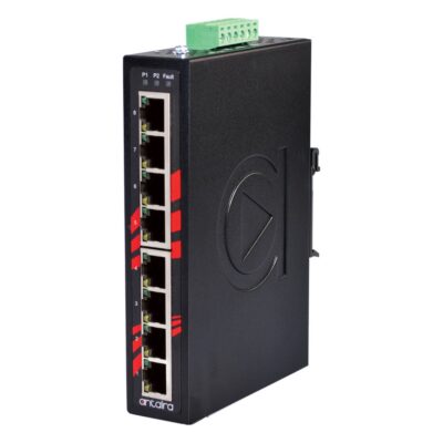 LNX-800A 8-Port Fast Ethernet Unmanaged DIN Rail Switch