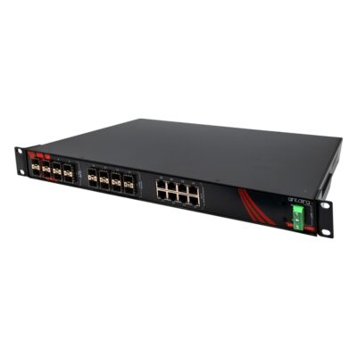 QMP-2820G-4X16S-bt-T 28-Port 10G Managed Rackmount Industrial Switch with 8x PoE++, 16x SFP, 4x 10G SFP+ and Extended Temperature