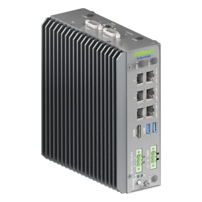 iEP-7050E Intel Panther Lake Core Ultra X7 358H Fanless DIN-Rail PC with Out-of-Band Management