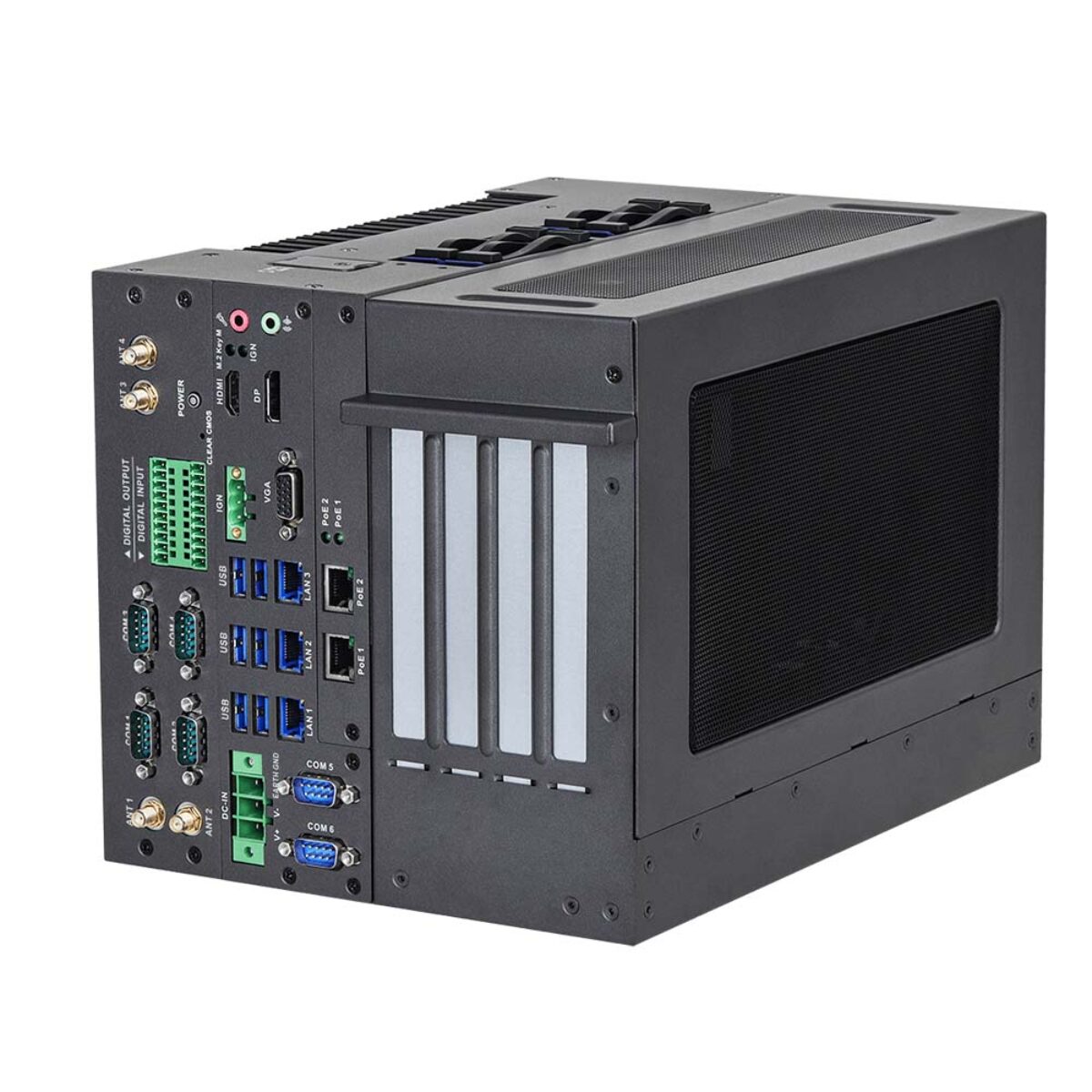 ASRock Industrial iEPF-9020S-EY4 13th Gen Intel Core Fanless Computer with GPU Support, 4x PCIe Slots and 5x LAN