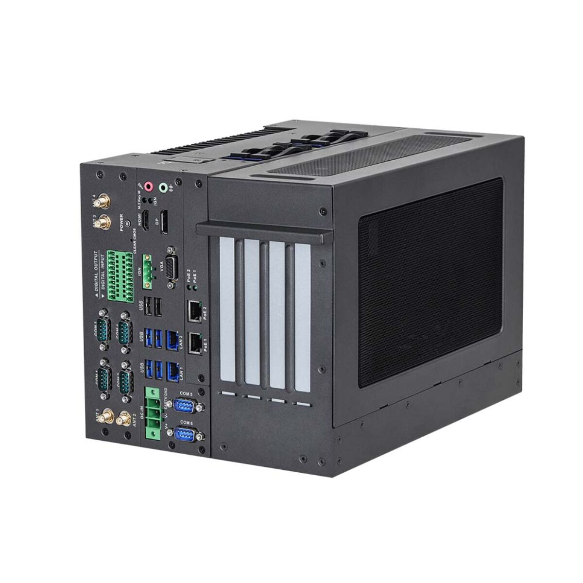 ASRock Industrial iEPF-9022S-EY4 13th Gen Intel Core Extended Temperature Industrial GPU Computer with PCIe x16 and 2x PoE