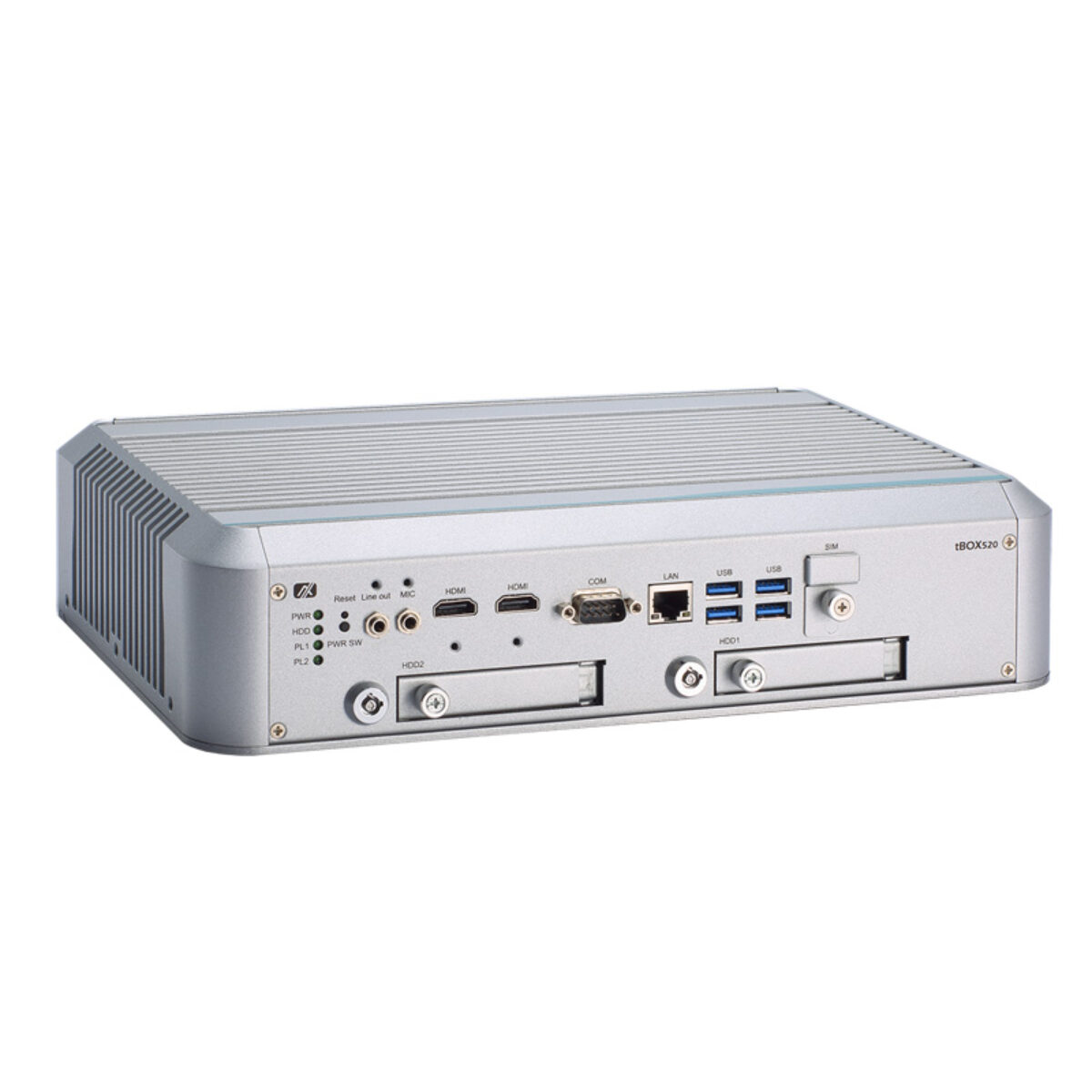 Axiomtek tBOX520-ADL-MR Intel 12th Gen Core i3/i5/i7 Fanless Train Computer with EN 50155 and EN 45545-2