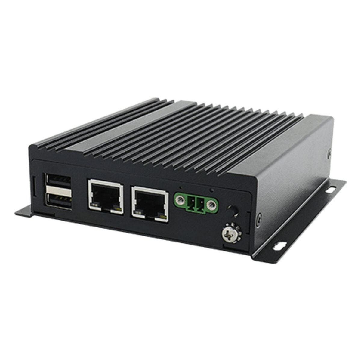 Winmate EACIL21 IoT gateway, angled view