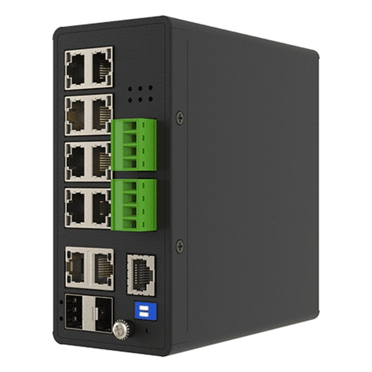 Winmate EACSW-L2 Ethernet switch, angled view