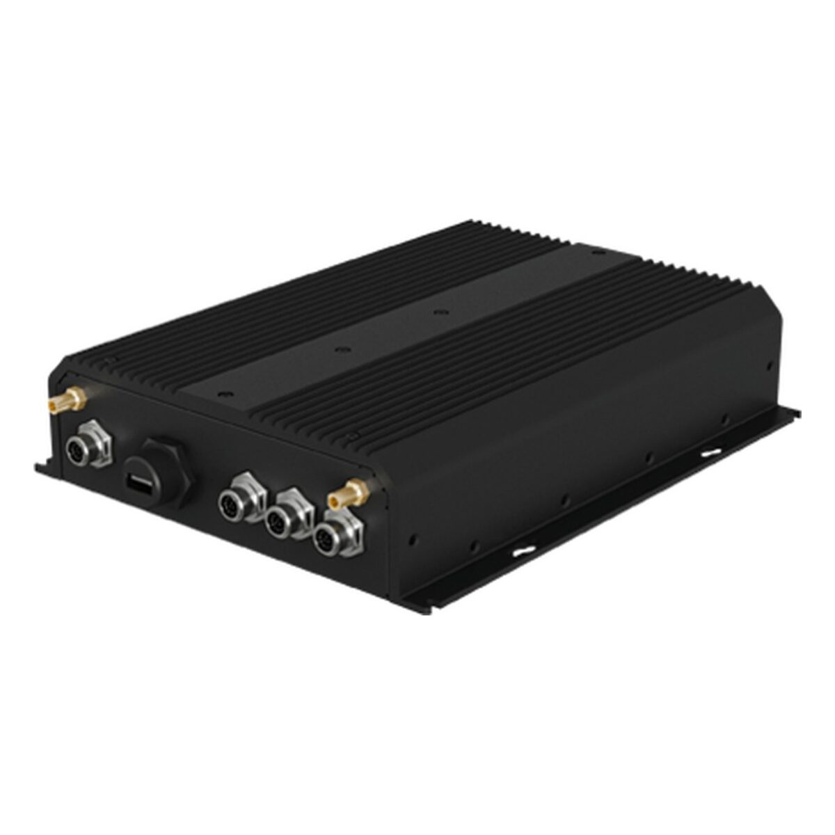 Winmate F65EAC-IAD32 box PC, angled view