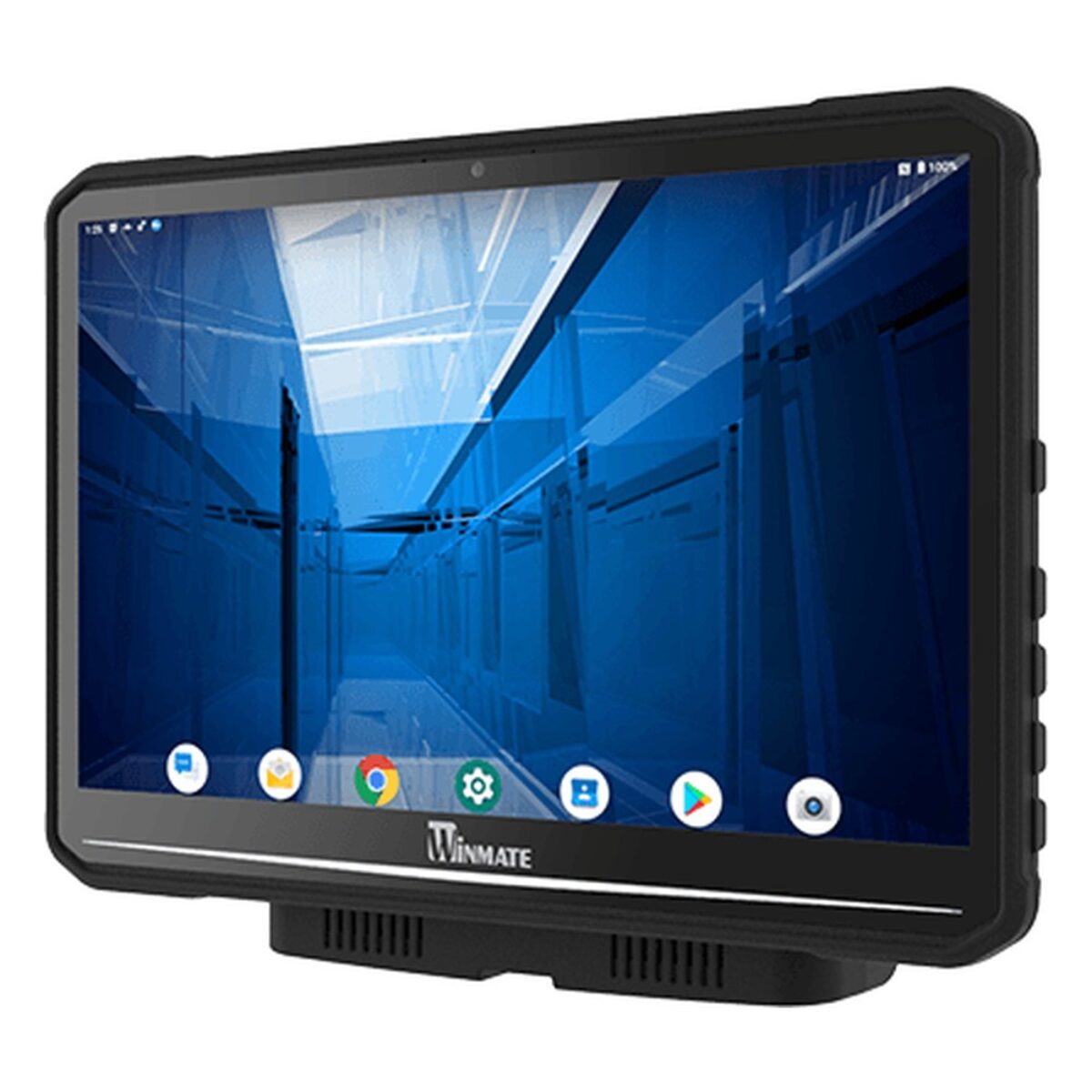 Winmate FM14Q9 14 inch vehicle mount computer, angled front view