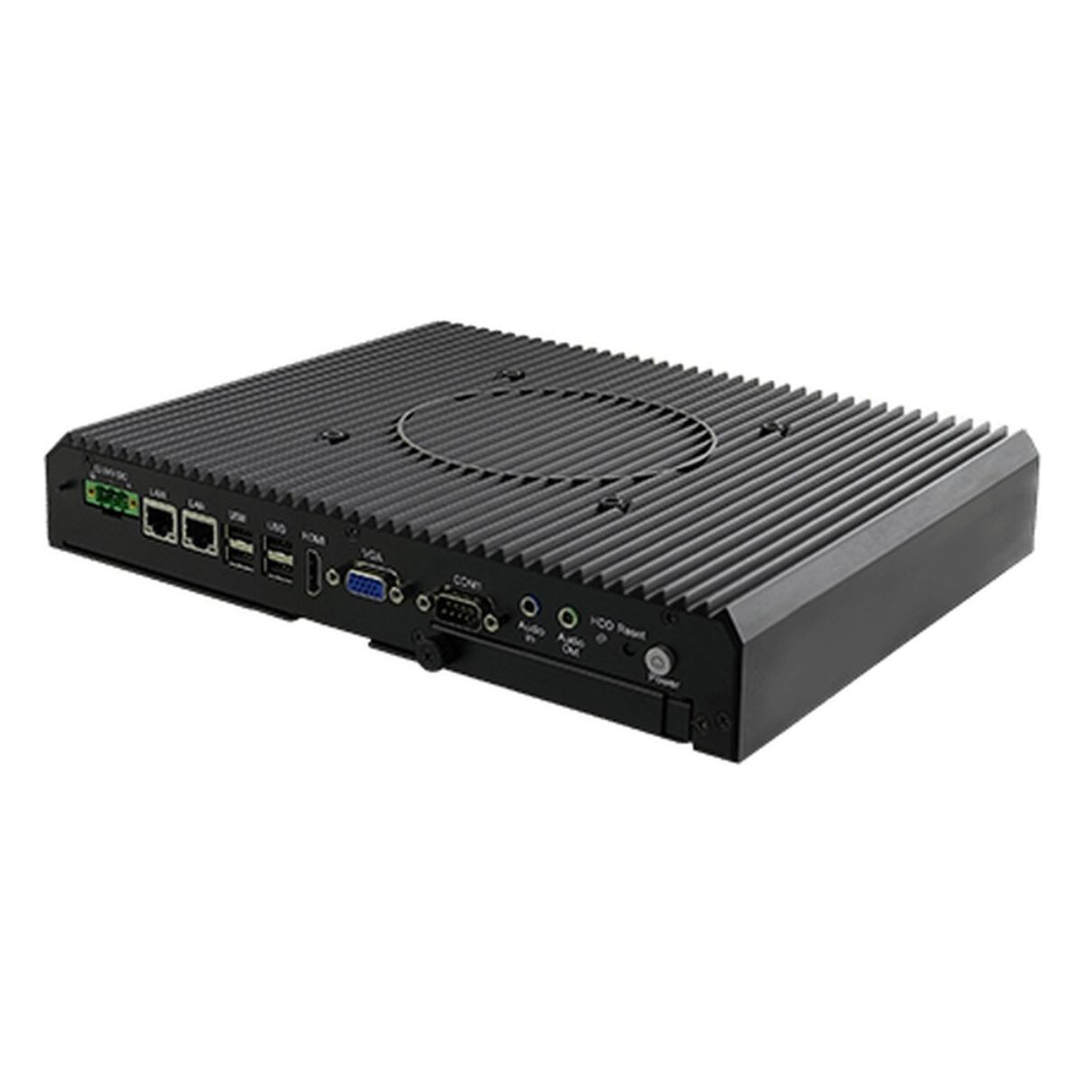 Winmate IBMH100 box PC, angled view