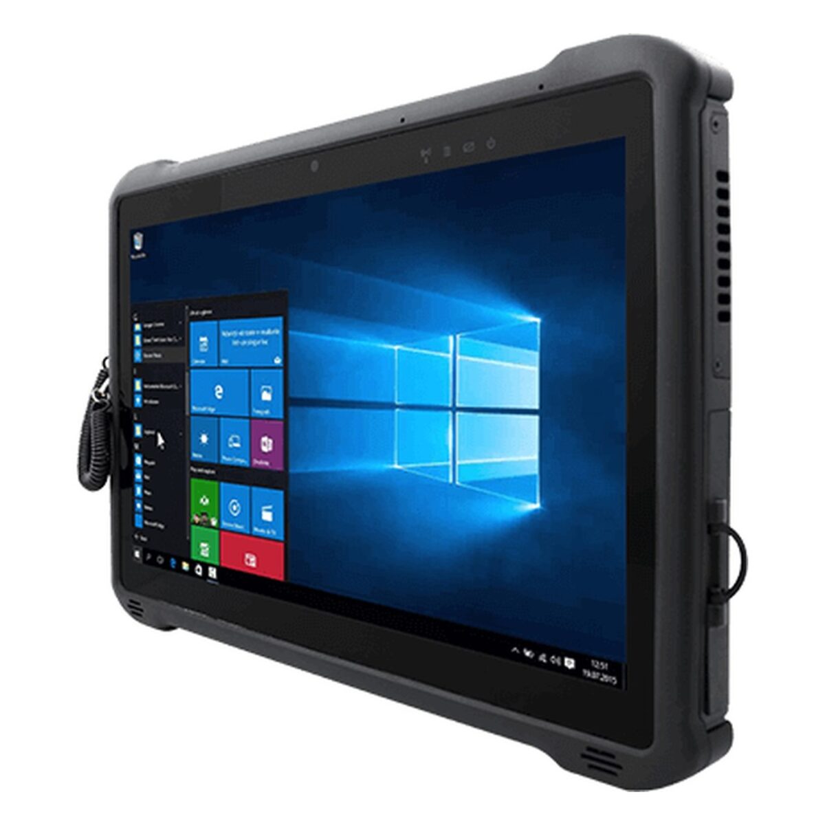 Winmate M116TG rugged tablet, angled view