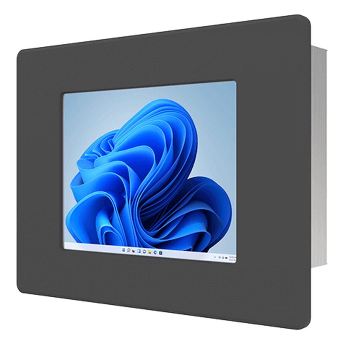 Winmate R06IAN3S-PMA1 6.5 inch panel mount PC, angled front view