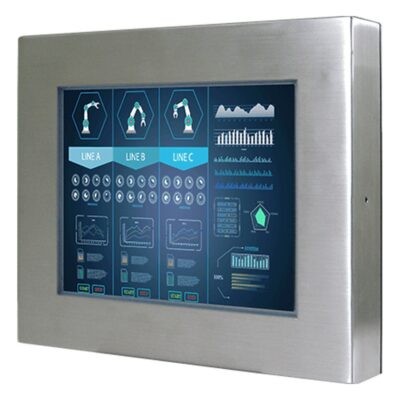 R10L100-65T2 10.4″ IP65 Stainless Steel Monitor with M12 Connectors and Resistive Touch