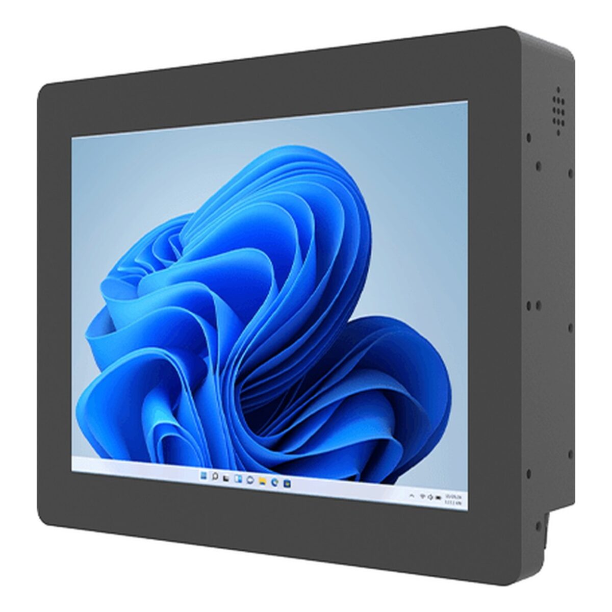 Winmate R12IAN3S-CHM2WT 12.1 inch panel PC, angled front view